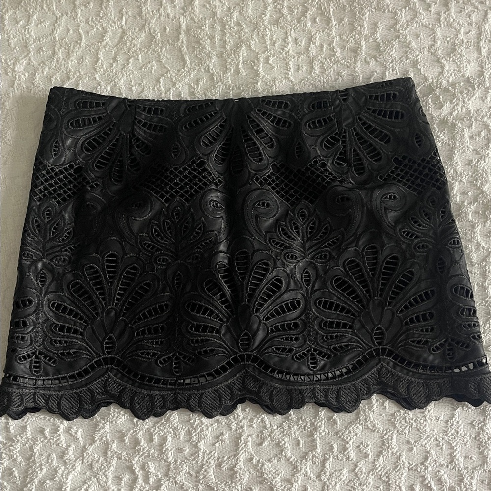 H&M Black Lace Mini Skirt